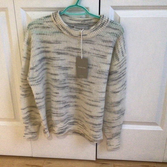 Everlane Sweaters - Everlane The Alpaca Crew Light Grey Heather